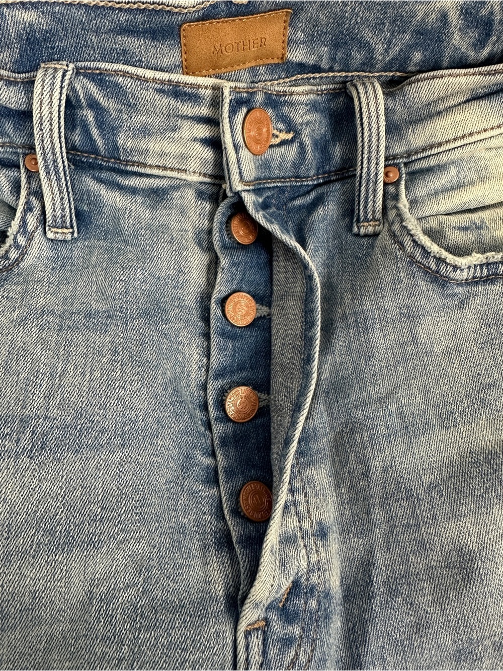 MOTHER the tripper in flowers high rush button fly jeans size 28 - Picture 3 of 9